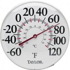 Taylor - -40 to 120°F, Window and Wall Thermometer - 18 Inch Diameter - Exact Tool & Supply