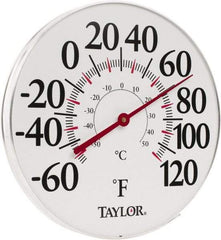 Taylor - -40 to 120°F, Window and Wall Thermometer - 12 Inch Diameter - Exact Tool & Supply