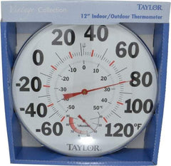 Taylor - -40 to 120°F, Window and Wall Thermometer - 12 Inch Diameter - Exact Tool & Supply