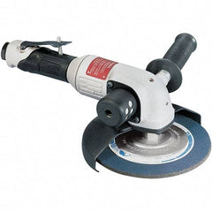 Dynabrade - 7" Wheel Diam, 6,000 RPM, Pneumatic Angle & Disc Grinder - 5/8-11 Spindle, 43 CFM - Exact Tool & Supply
