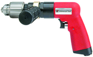 #UT8896 - 1/2" Non-Reversing - Air Powered Drill - Handle Exhaust - Exact Tool & Supply