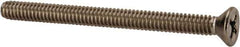 Value Collection - 1/4-20 UNC, 3" OAL Phillips Drive Machine Screw - Flat Head, Grade 316 Stainless Steel, Uncoated, Without Washer - Exact Tool & Supply