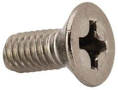 Value Collection - 5/16-18 UNC, 3/4" OAL Phillips Drive Machine Screw - Flat Head, Grade 316 Stainless Steel, Uncoated, Without Washer - Exact Tool & Supply