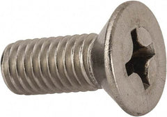 Value Collection - 3/8-16 UNC, 1" OAL Phillips Drive Machine Screw - Flat Head, Grade 316 Stainless Steel, Uncoated, Without Washer - Exact Tool & Supply
