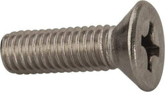 Value Collection - 3/8-16 UNC, 1-1/4" OAL Phillips Drive Machine Screw - Flat Head, Grade 316 Stainless Steel, Uncoated, Without Washer - Exact Tool & Supply