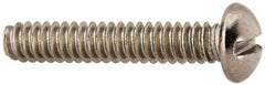 Value Collection - #6-32 UNC, 3/4" Length Under Head Slotted Drive Machine Screw - Round Head, Grade 316 Stainless Steel, Uncoated, Without Washer - Exact Tool & Supply