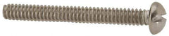 Value Collection - #6-32 UNC, 1-1/4" Length Under Head Slotted Drive Machine Screw - Round Head, Grade 316 Stainless Steel, Uncoated, Without Washer - Exact Tool & Supply