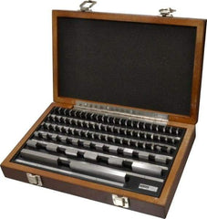 Value Collection - 81 Piece, 0.05 to 4", Grade AS-1, Steel Gage Block Set - Rectangular, 12µ (0.050"), 12µ (0.45-1"), 16µ (2"), 20µ (3"), 24µ (4"), 8µ (0.1-0.4") Tolerance - Exact Tool & Supply