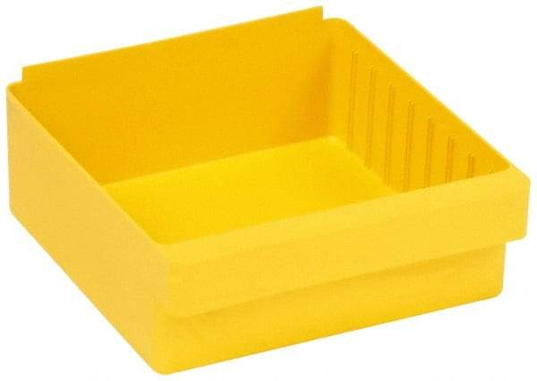 Quantum Storage - 28 Lb. Load Capacity, 11-5/8" Deep, Yellow High-Impact Polystyrene Drawer Bin - 4-5/8" High x 11-1/8" Wide x 11-5/8" Long - Exact Tool & Supply