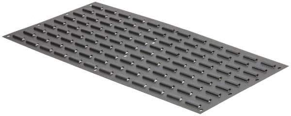 Quantum Storage - 36" Wide x 19" High, Gray Louvered Bin Panel - Use with Quantum Storage Systems - ALL QUS Bins - Exact Tool & Supply