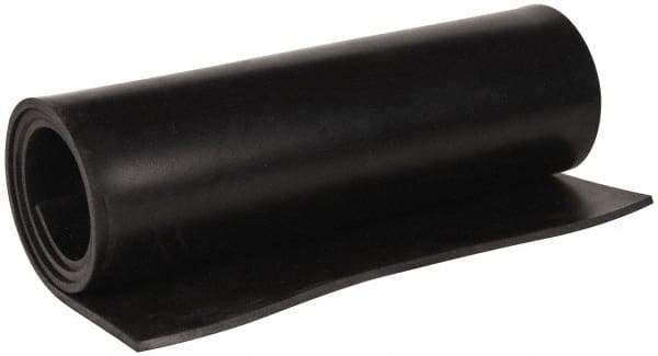 Made in USA - 36" Wide, 3/16" Thick, Buna-N Rubber Foam Sheet - 45 to 55 Durometer, Black, -40 to 212°F, 1,500 psi Tensile Strength, Cut-to-Length - Exact Tool & Supply