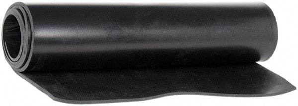 Made in USA - 36" Wide, 0.093" Thick, Buna-N Rubber Foam Sheet - 50 to 60 Durometer, Black, -40 to 212°F, 1,500 psi Tensile Strength, Cut-to-Length - Exact Tool & Supply