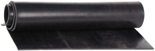 Made in USA - 36" Wide, 3/8" Thick, Buna-N Rubber Foam Sheet - 50 to 60 Durometer, Black, -40 to 212°F, 1,500 psi Tensile Strength, Cut-to-Length - Exact Tool & Supply