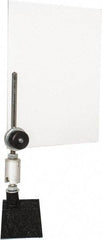 PRO-SAFE - Acrylic Flat Base & Shield - 6" Wide x 8" Long x 1/8" Thick, 9" Arm Reach, Magnetic Base, For General Purpose Use - Exact Tool & Supply