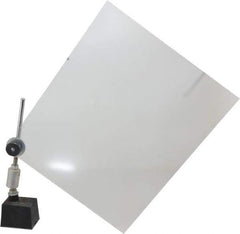 PRO-SAFE - Acrylic Flat Base & Shield - 10" Wide x 12" Long x 1/8" Thick, 9" Arm Reach, Magnetic Base, For General Purpose Use - Exact Tool & Supply