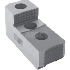 Huron Machine Products - Hard Lathe Chuck Jaws; Jaw Type: Top Jaws ; Jaw Interface Type: 1.5mm x 60 Serrated ; Maximum Compatible Chuck Diameter (Inch): 8 ; Number of Steps: 1 ; Material: Case Hardened 1018 ; Overall Width/Diameter (Inch): 1-1/2 - Exact Tool & Supply