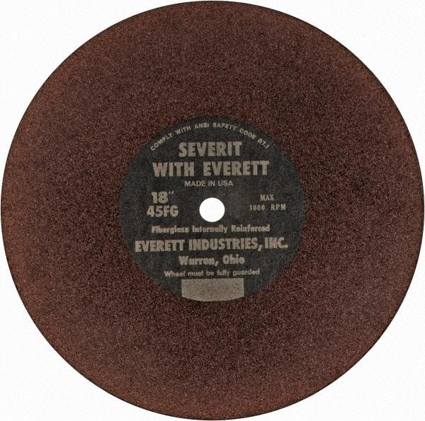 Everett - 18" Aluminum Oxide Cutoff Wheel - 3/16" Thick, 1" Arbor, Use with Gas Powered Saws - Exact Tool & Supply