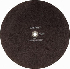 Everett - 22" Aluminum Oxide Cutoff Wheel - 3/16" Thick, 1" Arbor, Use with Gas Powered Saws - Exact Tool & Supply