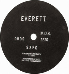 Everett - 12" Cutoff Wheel - 3/32" Thick, 1" Arbor, Use with Gas Powered Saws - Exact Tool & Supply