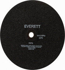 Everett - 14" Cutoff Wheel - 1/8" Thick, 1" Arbor, Use with Gas Powered Saws - Exact Tool & Supply