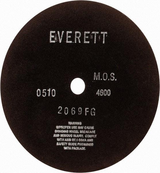 Everett - 12" Aluminum Oxide Cutoff Wheel - 1/8" Thick, 1" Arbor, Use with Gas Powered Saws - Exact Tool & Supply