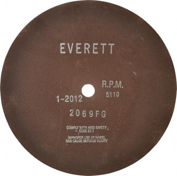 Everett - 14" Aluminum Oxide Cutoff Wheel - 1/8" Thick, 1" Arbor, Use with Gas Powered Saws - Exact Tool & Supply