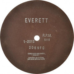 Everett - 14" Aluminum Oxide Cutoff Wheel - 1/8" Thick, 1" Arbor, Use with Gas Powered Saws - Exact Tool & Supply