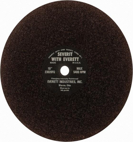 Everett - 10" Aluminum Oxide Cutoff Wheel - 3/32" Thick, 5/8" Arbor, Use with Gas Powered Saws - Exact Tool & Supply