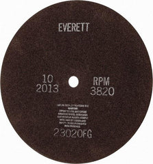 Everett - 16" Aluminum Oxide Cutoff Wheel - 5/32" Thick, 1" Arbor, Use with Gas Powered Saws - Exact Tool & Supply