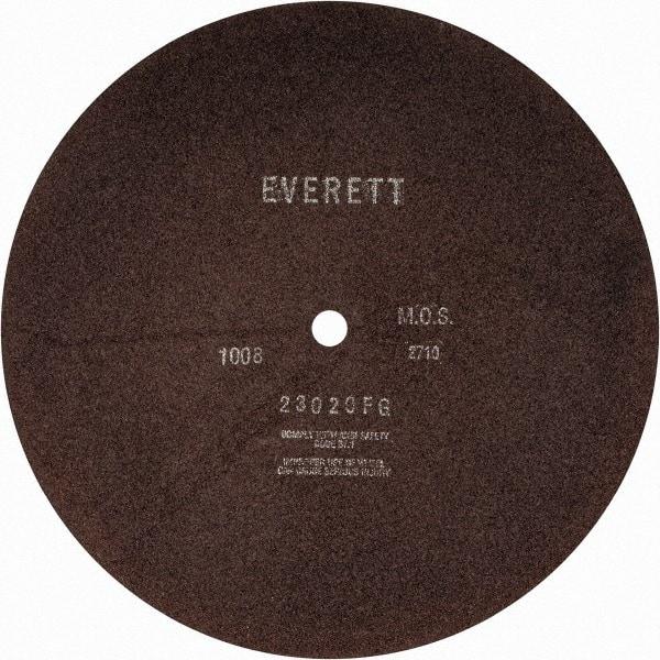 Everett - 20" Aluminum Oxide Cutoff Wheel - 3/16" Thick, 1" Arbor, Use with Gas Powered Saws - Exact Tool & Supply