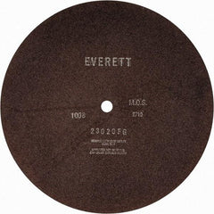 Everett - 20" Aluminum Oxide Cutoff Wheel - 3/16" Thick, 1" Arbor, Use with Gas Powered Saws - Exact Tool & Supply