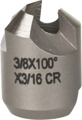 Made in USA - 3/8" Cutter Head Diam, 3/16" Pilot Hole Diam, High Speed Steel Reverse Countersink - Exact Tool & Supply