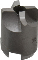 Made in USA - 4 Flutes, 3/8" Diam, 1/8" Pilot Hole Diam, High Speed Steel Reverse Counterbore - Exact Tool & Supply
