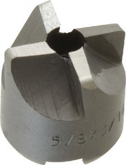 Made in USA - 4 Flutes, 5/8" Diam, 3/16" Pilot Hole Diam, High Speed Steel Reverse Counterbore - Exact Tool & Supply