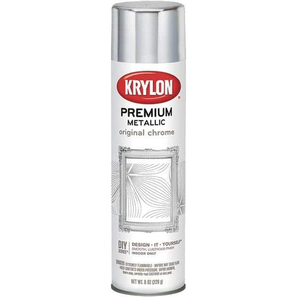 Krylon - Original Chrome, Gloss, Metallic Spray Paint - 8 oz Container - Exact Tool & Supply