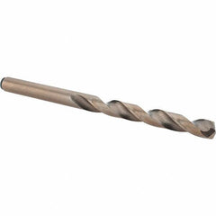 Chicago-Latrobe - 6.7mm 135° Cobalt Jobber Drill - Gold Finish Finish, Right Hand Cut, Spiral Flute, Straight Shank, 101mm OAL, Split Point - Exact Tool & Supply