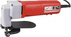 Milwaukee Tool - 4,000 SPM, 120 Volt, Angled Handle, Handheld Electric Shear - 16 Gauge (Steel) & 18 Gauge (Stainless Steel) Cutting Capacity - Exact Tool & Supply