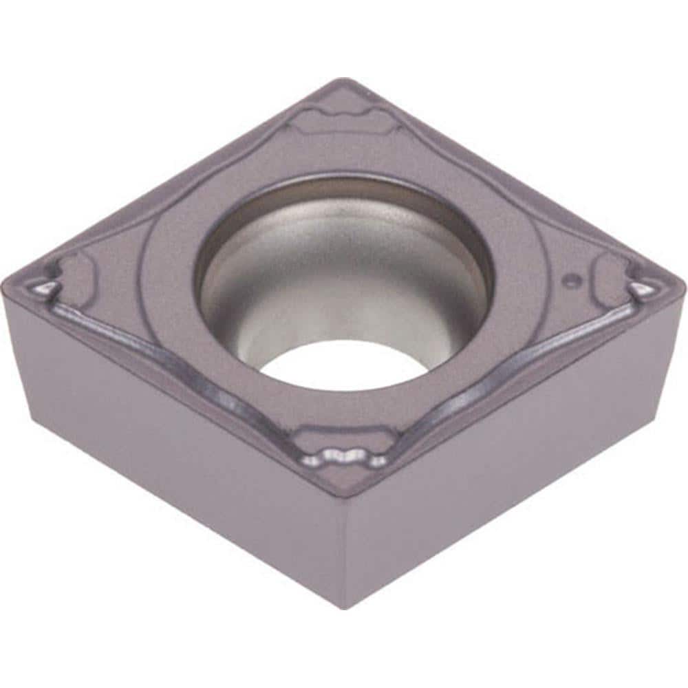 Turning Insert:  CCMT21.51PF NS9530,  Cermet Uncoated Finish,  Neutral,  0.2560″ Long,  1/4″ Inscribed Circle,  0.0160″ Corner Radius,  N/A Diamond,  Series  CCMT