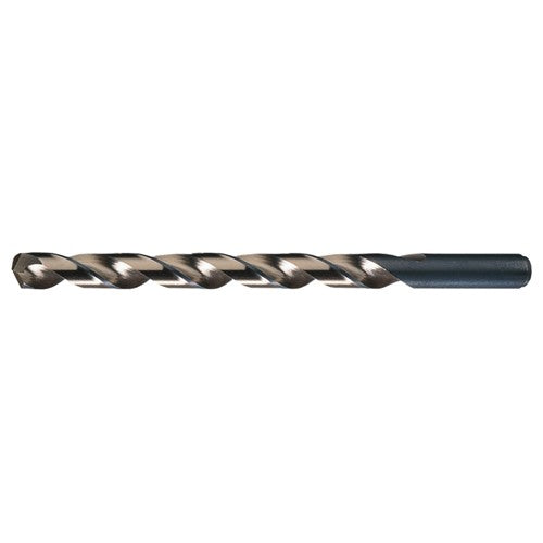 #16 RHS / RHC HSS-CO 8% (M42) 135 Degree Split Point Cobalt Heavy Duty Taper Length Drill - Straw / Gold Oxide - Exact Tool & Supply