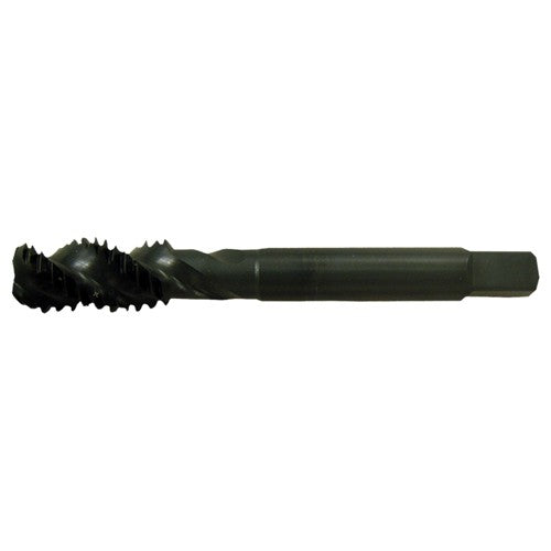 ‎3/8-16 UNC 3 Flute H3 HSS CNC Heavy Duty Bottoming Chamfer Spiral Flute Tap- Steam Oxide - Exact Tool & Supply
