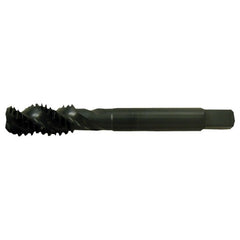 ‎3/8-16 UNC 3 Flute H3 HSS CNC Heavy Duty Bottoming Chamfer Spiral Flute Tap- Steam Oxide - Exact Tool & Supply