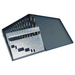 ‎1/16-1/4 RHS / RHC HSS 135 Degree Split Point Heavy Duty Black & Gold Jobber Length Drill Set - Black & Gold - Exact Tool & Supply