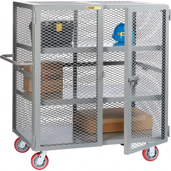 Little Giant - Lockers Type: Heavy Duty Mesh Security Cabinet Number of Tiers: 3 - Exact Tool & Supply