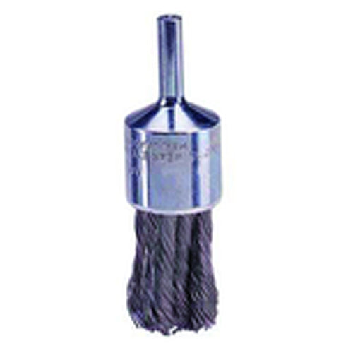 3/4″ Knot Wire End Brush, .014″ Steel Fill, Retail Pack - Exact Tool & Supply
