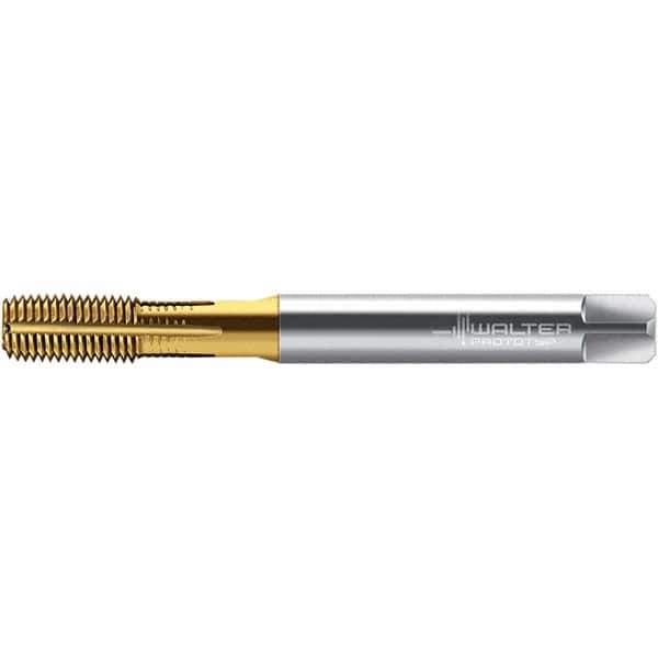 Walter-Prototyp - 1/4-28 UNF 2BX Semi-Bottoming Thread Forming Tap - High Speed Steel, TiN Finish, 80mm OAL - Exact Tool & Supply