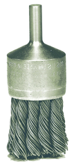 1-1/8'' Diameter - Knot Type Steel Wire End Brush - Exact Tool & Supply