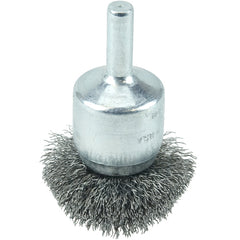 1-1/2″ Circular Flared Crimped Wire End Brush, .006″ Steel Fill - Exact Tool & Supply