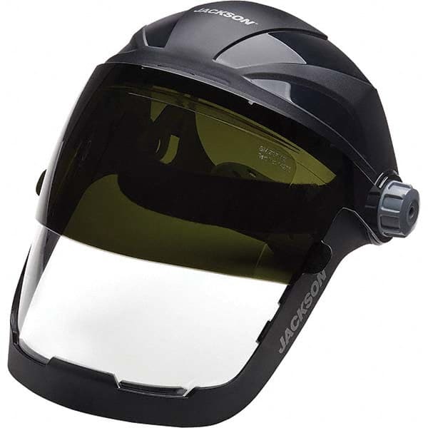 Jackson Safety - Nylon Gray Ratchet Adjustment Face Shield - Exact Tool & Supply