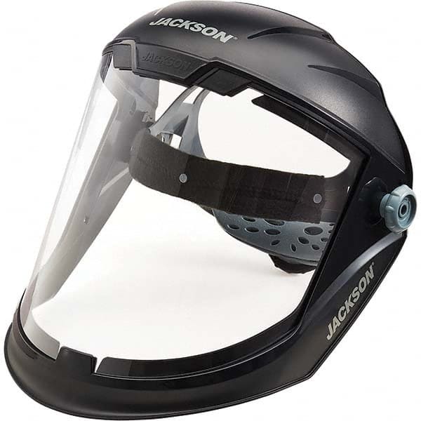 Jackson Safety - Nylon Gray Ratchet Adjustment Face Shield - Exact Tool & Supply