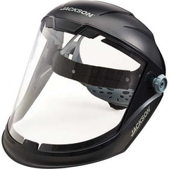 Jackson Safety - Nylon Gray Ratchet Adjustment Face Shield - Exact Tool & Supply